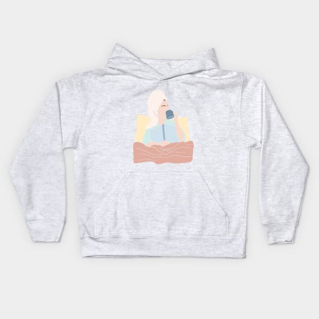 Self care, spa day illustration Kids Hoodie by gusstvaraonica